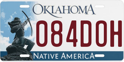 OK license plate 084DOH