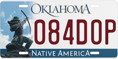 OK license plate 084DOP