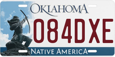 OK license plate 084DXE