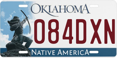 OK license plate 084DXN