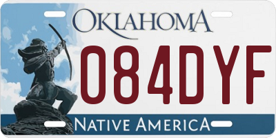 OK license plate 084DYF