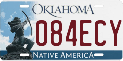 OK license plate 084ECY