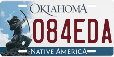 OK license plate 084EDA