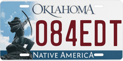 OK license plate 084EDT