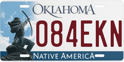 OK license plate 084EKN