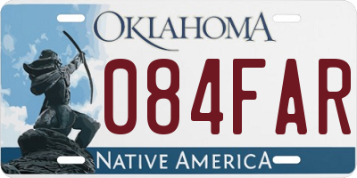 OK license plate 084FAR