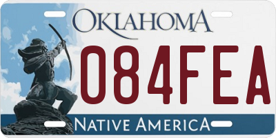 OK license plate 084FEA