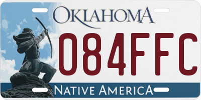 OK license plate 084FFC
