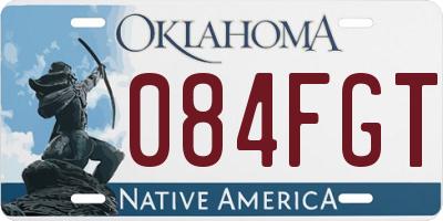 OK license plate 084FGT