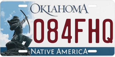 OK license plate 084FHQ