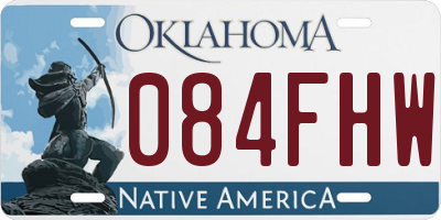OK license plate 084FHW