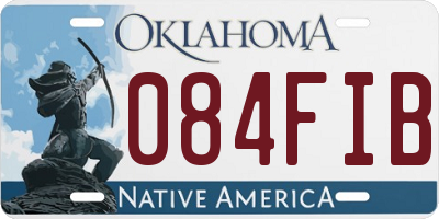 OK license plate 084FIB