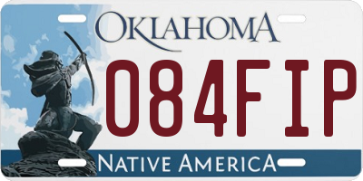 OK license plate 084FIP