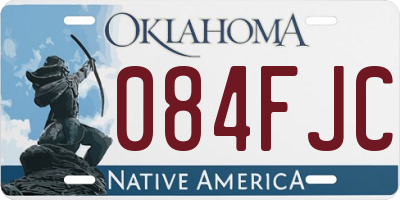 OK license plate 084FJC