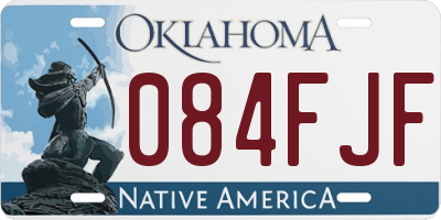 OK license plate 084FJF