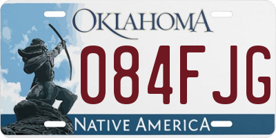 OK license plate 084FJG