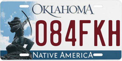 OK license plate 084FKH