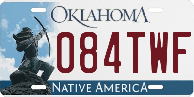 OK license plate 084TWF