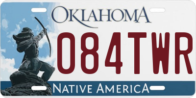 OK license plate 084TWR