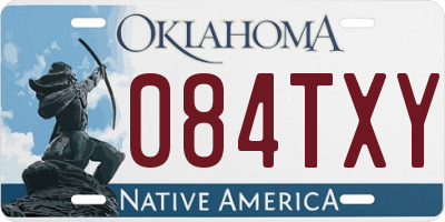 OK license plate 084TXY