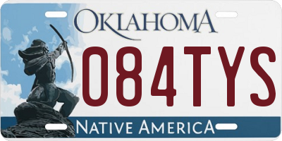 OK license plate 084TYS