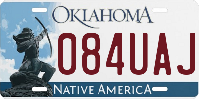 OK license plate 084UAJ