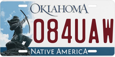 OK license plate 084UAW