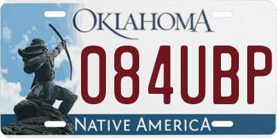 OK license plate 084UBP