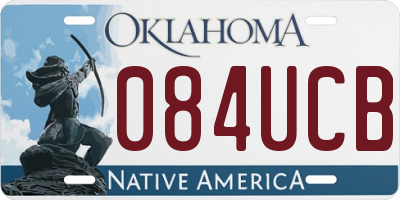 OK license plate 084UCB