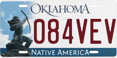 OK license plate 084VEV