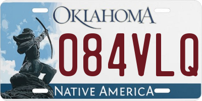 OK license plate 084VLQ
