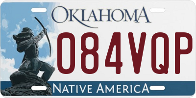OK license plate 084VQP