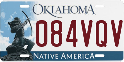 OK license plate 084VQV