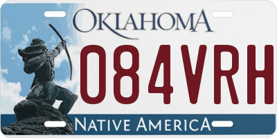 OK license plate 084VRH