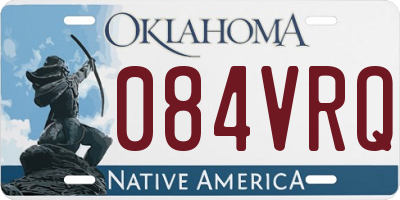 OK license plate 084VRQ