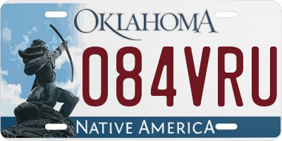 OK license plate 084VRU