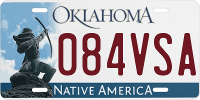 OK license plate 084VSA
