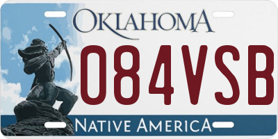 OK license plate 084VSB