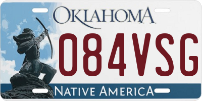 OK license plate 084VSG