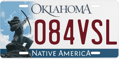 OK license plate 084VSL
