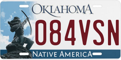 OK license plate 084VSN
