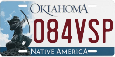 OK license plate 084VSP