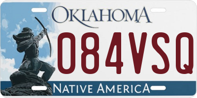 OK license plate 084VSQ