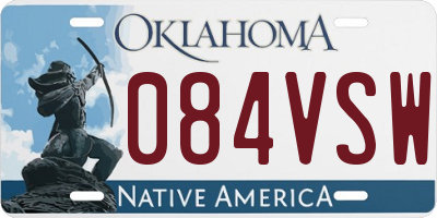 OK license plate 084VSW
