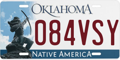 OK license plate 084VSY