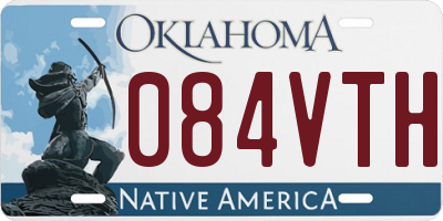 OK license plate 084VTH