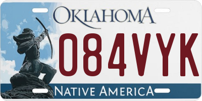 OK license plate 084VYK
