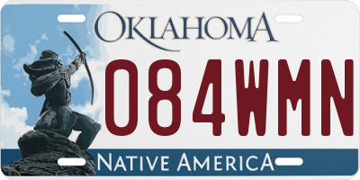 OK license plate 084WMN