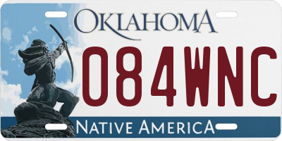 OK license plate 084WNC
