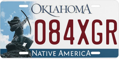 OK license plate 084XGR